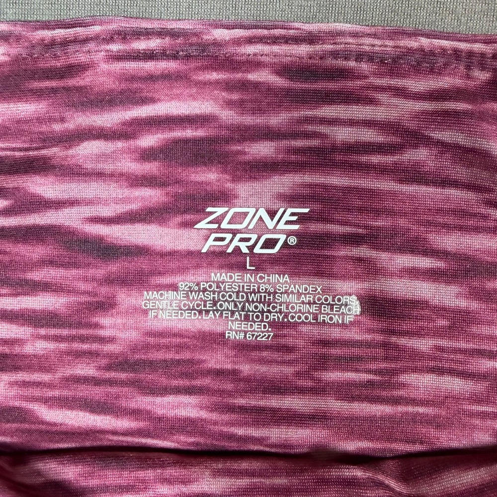 Zone Pro High Rise Leggings Womens L Purple Space Dye Side Pockets Yoga Gym - Picture 4 of 8